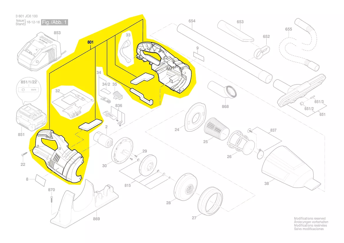 Coquille aspirateur GAS 18 V-LI Bosch